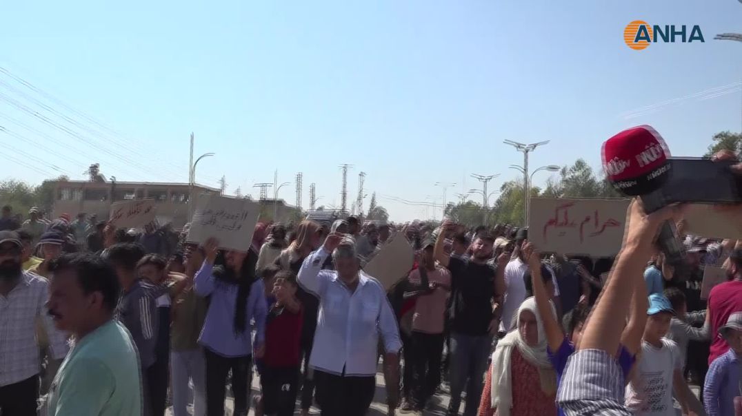 وقفة احتجاجية لمهجري سري كانيه للمطالبة بالتعويضات