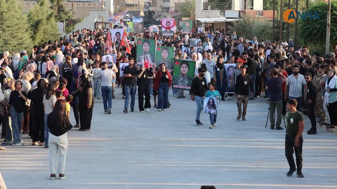 ⁣تشيع جثامين شهيدتين وشهيد إلى مزار الشهيد دليل ساروخان