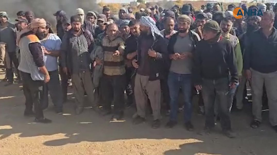 ⁣لليوم الثاني.. عمال النفط في الحسكة يواصلون احتجاجهم للمطالبة بإعادتهم إلى العمل